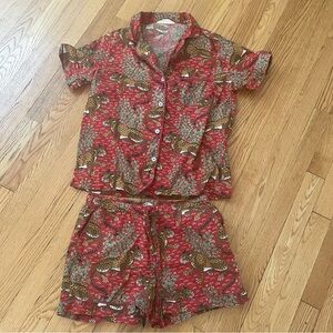 Printfresh Red Bagheera Short Pijama Set